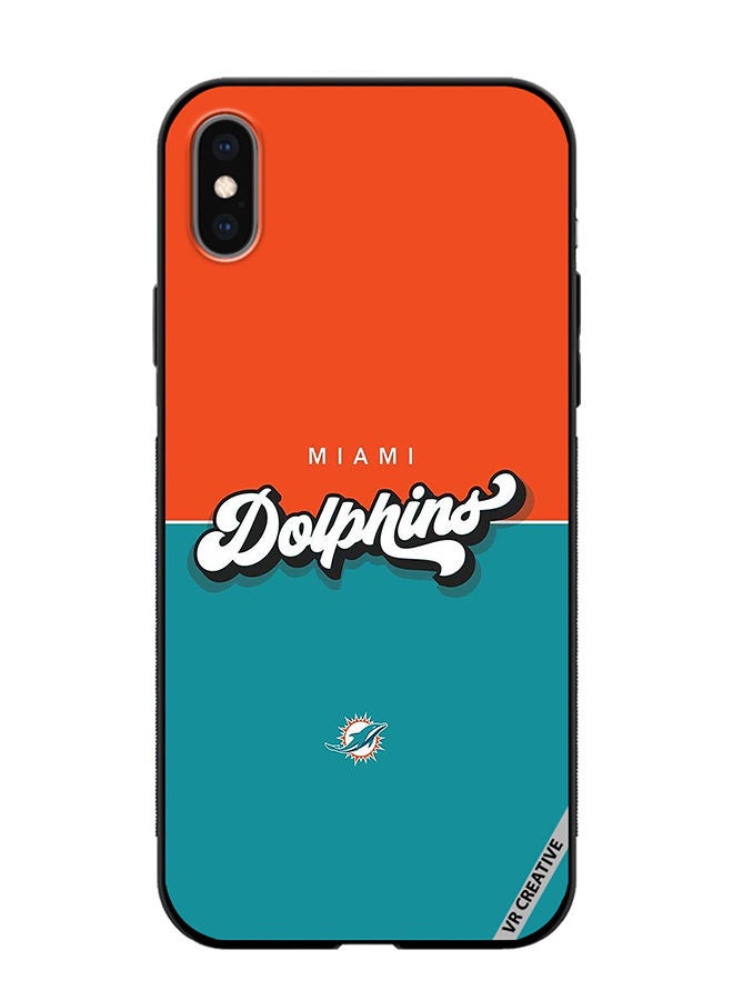VR CREATIVE Protective Case Cover For Apple iPhone X/XS Dolphins Design Multicolour - Image 1
