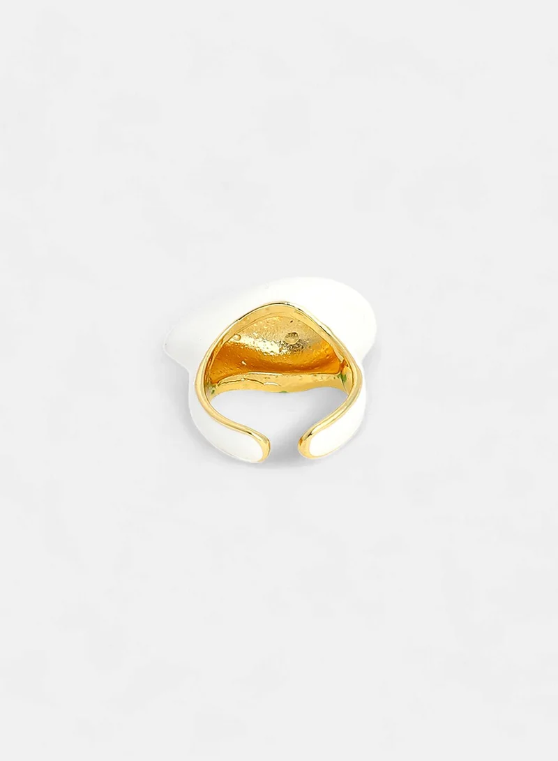 SOHI Teardrop Adjustable Artificial Finger Ring Jewellery