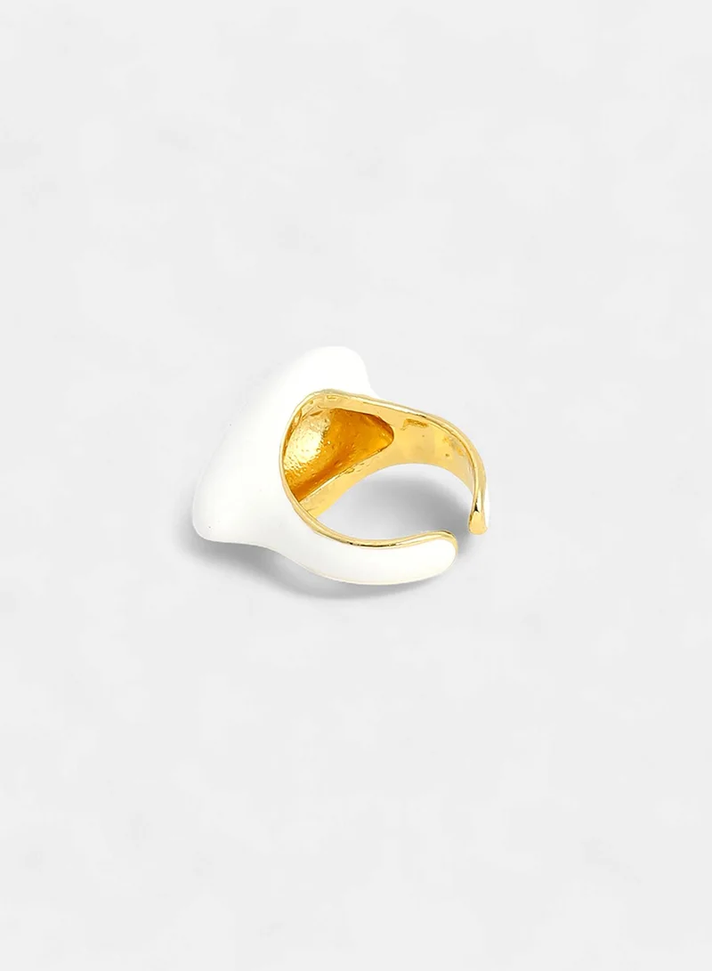 SOHI Teardrop Adjustable Artificial Finger Ring Jewellery