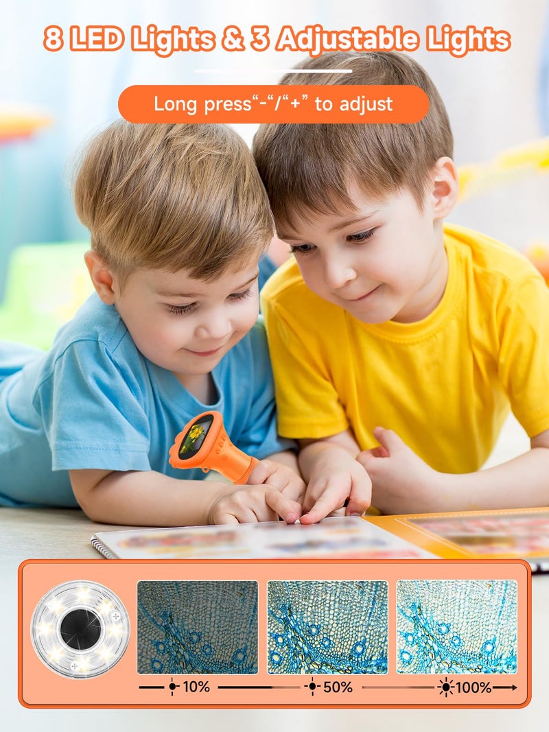 Acoath Microscope for Kids, 1000X Handheld Digital Miniscope with 2.0" Screen, Portable Pocket Microscope Education Toys Christmas Gifts for Age 3 4 5 6 7 8 9 10 Girls Boys - Image 3