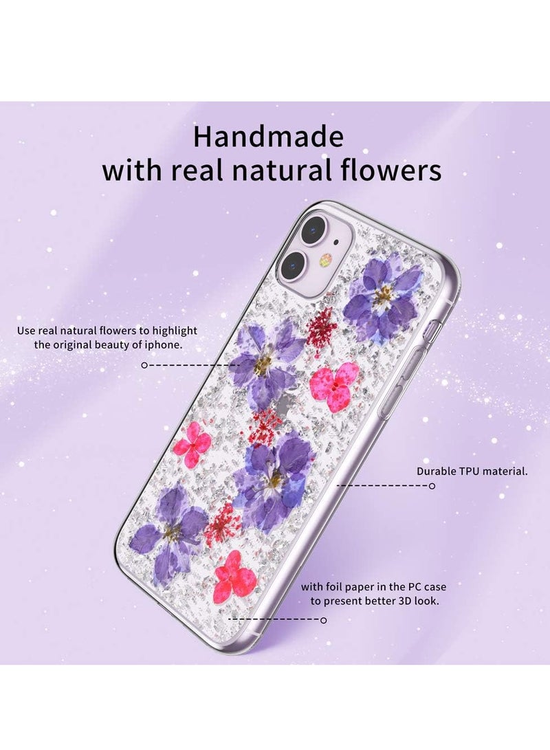 iPhone 11 Protective Case for Girls Floral Flower Pattern Design High Impact Shockproof Silicone Girls Women Cover Case - Image 4