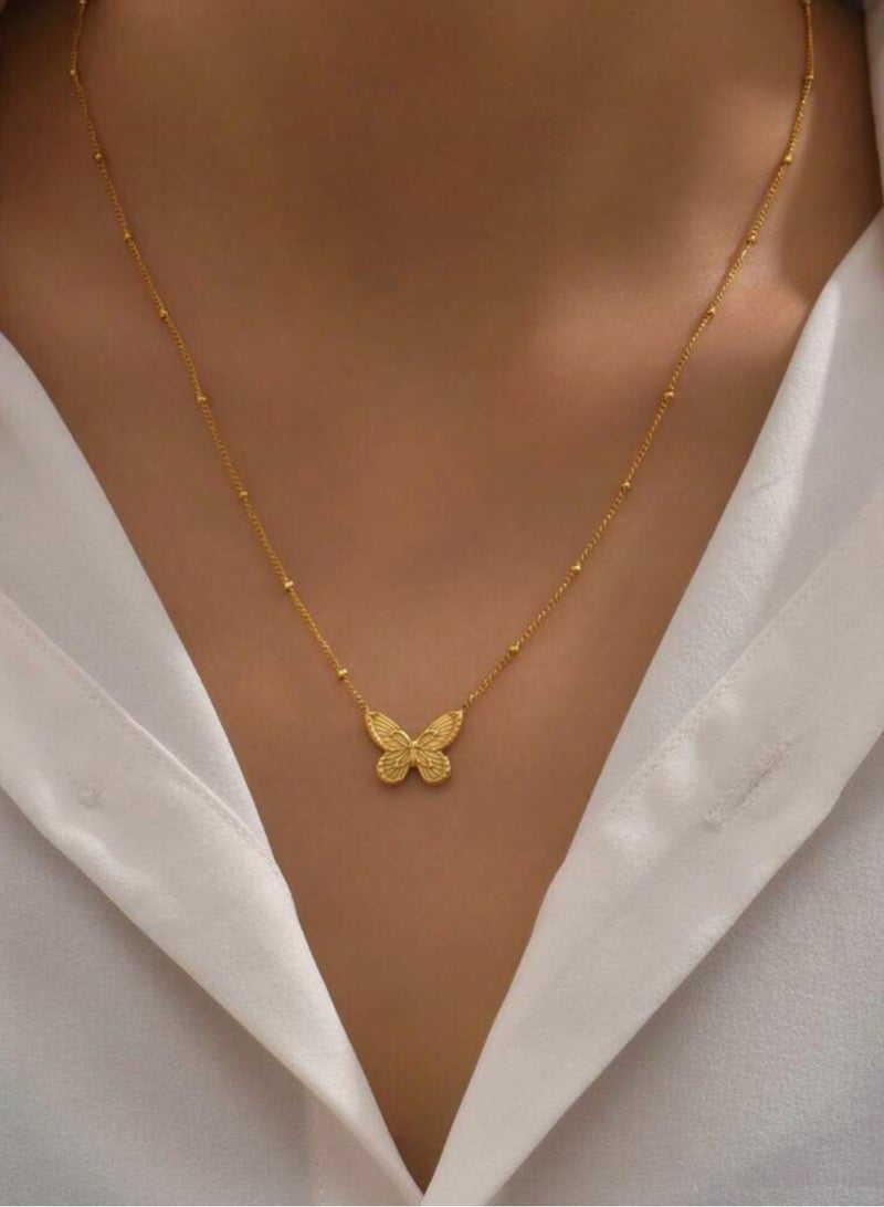 Equal Amazing & Elegant Stainless Steel Gold Plated Necklace For Women - Image 1