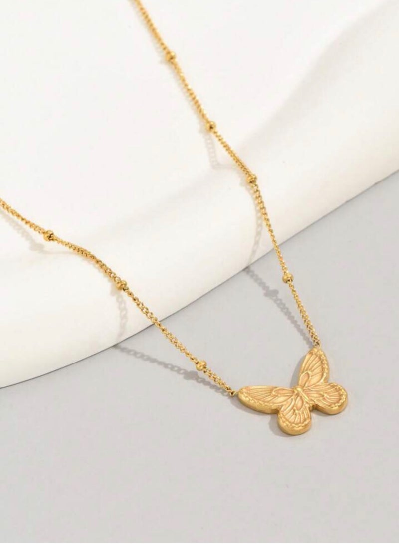 Equal Amazing & Elegant Stainless Steel Gold Plated Necklace For Women - Image 2