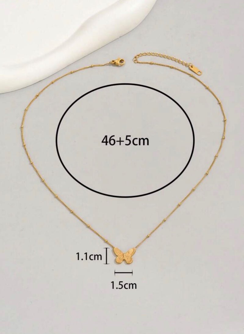 Equal Amazing & Elegant Stainless Steel Gold Plated Necklace For Women - Image 5