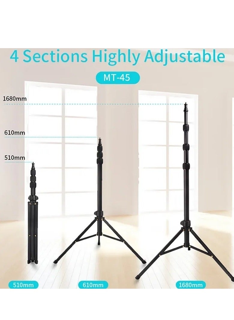 JMARY MT-45 Cell Phone Clip Camera Mount Holder Telescopic Selfie Stick Outdoor Tripod Stand - Image 4