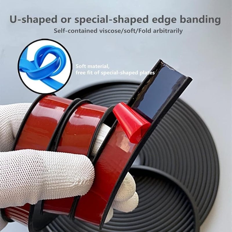 Green 25mm Self Adhesive U Shaped Rubber Edge Trim Flexible TPE Protector for Furniture - Image 4