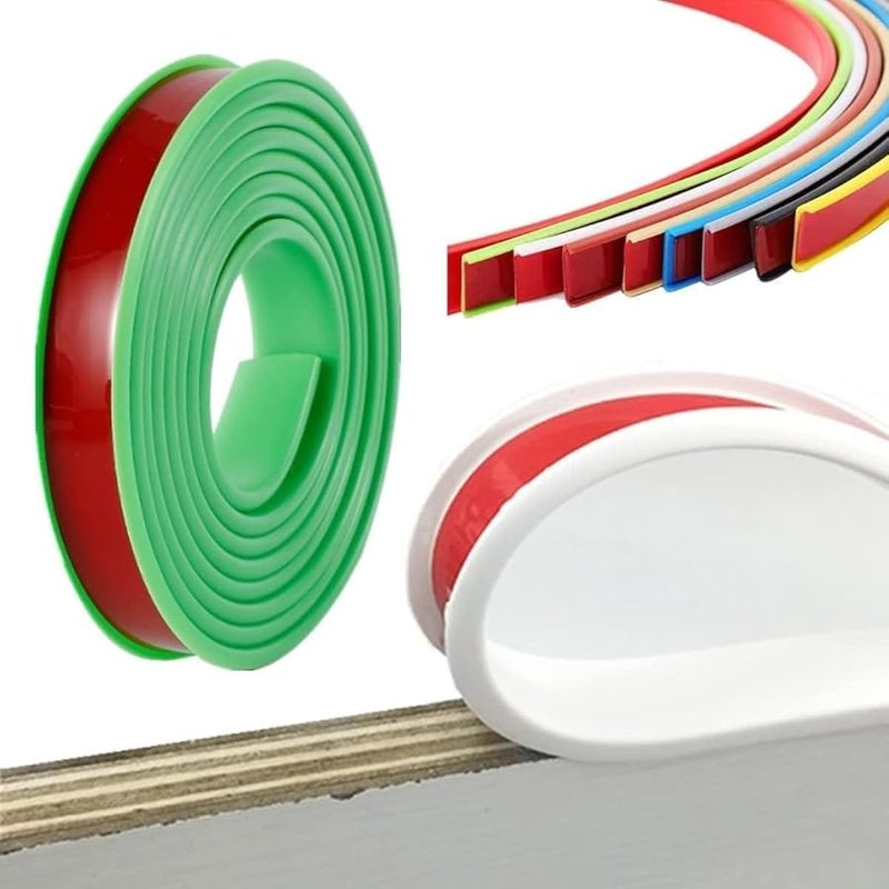 Green 25mm Self Adhesive U Shaped Rubber Edge Trim Flexible TPE Protector for Furniture - Image 1