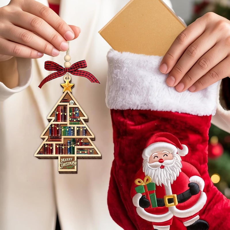 HEXMOZ Book Lover Christmas Ornaments 2025 - Book Ornaments for Christmas Tree - Book Lovers Gifts for Women - Gift Ideas for Book Lovers, Readers, Bookworms, Book Club, Bookish, Readers, Librarians - Image 5
