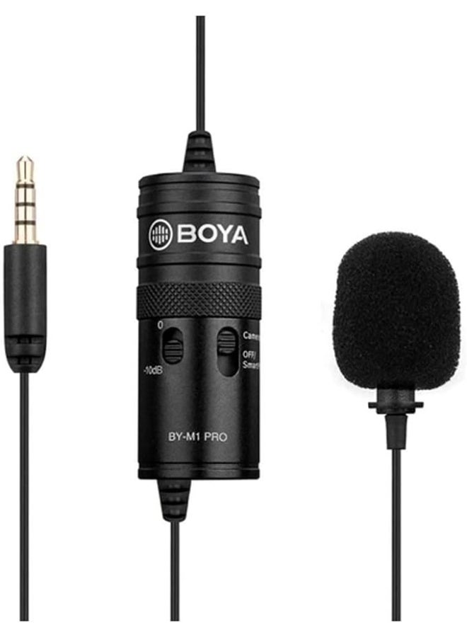 BOYA Boya BY-M1 Pro Lavalier Microphone With Foam Windscreen For Smartphones And Cameras - black - Image 1