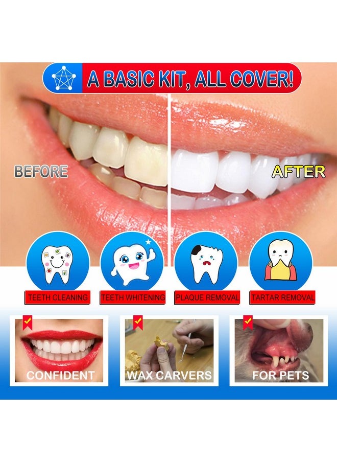 G.CATACC - Dental Tools Teeth Cleaning Tools Plaque Remover For Teeth Dental Hygiene Kit Stainless Steel Tooth Scraper Plaque Tartar Cleaner Dental Pick Scaler Oral Care Tools Setwith Case - Image 1