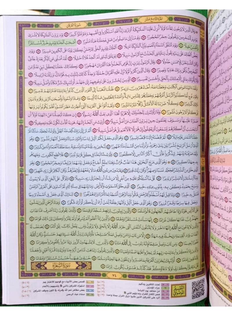 The Qiyam Quran, 24*17 size, with thematic division of the verses of the Holy Quran and a QR code reader for each page. - Image 2