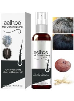 EELHOE Hair Darkening Spray, Formen Darkenal Anti Greying Hair Serum, 2% Greyverse, Melanin Synthesis, Naturally Pigmented, Hair Black, Thinning And Shiny, No Synthetic Colours 100ML  - Image 1