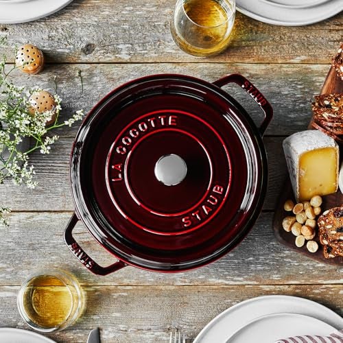 Staub Cast Iron 4-qt Round Cocotte - Grenadine - Image 2
