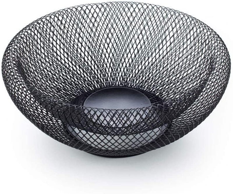 Pritama Round Storage Baskets and Vegetable Holder Hot Mesh Decorative Basket Metal Candy Dish Stand for Kitchen Counter Dining Room Table Office Steel Drain Fruit Bowl - Image 4