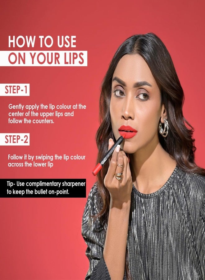 Glam 21 Glam21 Lip Seduction Non- Transfer Crayon Lipstick up to 12 Hours Stay | Lightweight & Longlasting|Creamy Matte | Smudge Proof - 3.6gm|Purple Mousse|12 - Image 4