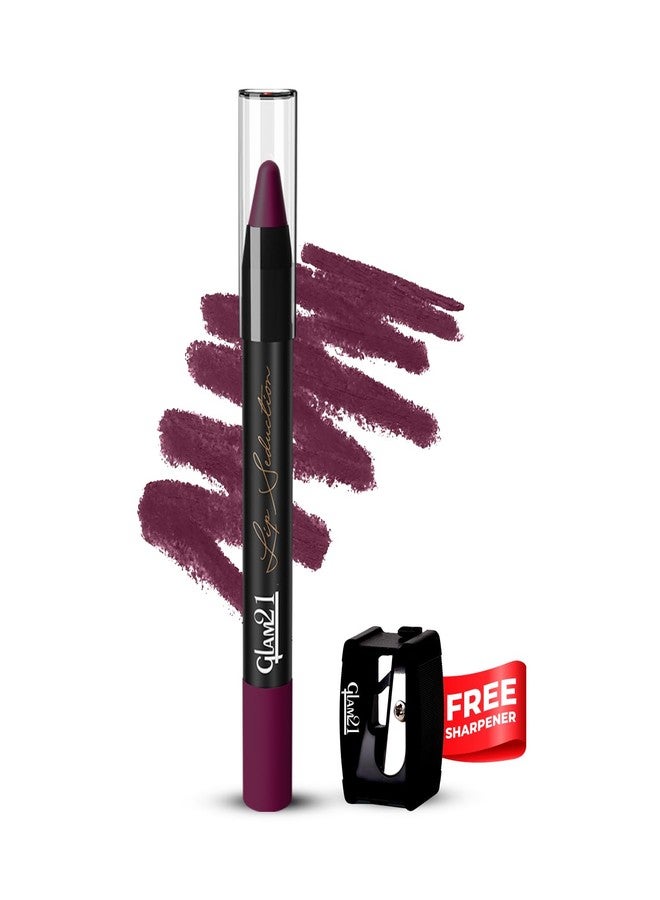 Glam 21 Glam21 Lip Seduction Non- Transfer Crayon Lipstick up to 12 Hours Stay | Lightweight & Longlasting|Creamy Matte | Smudge Proof - 3.6gm|Purple Mousse|12 - Image 1