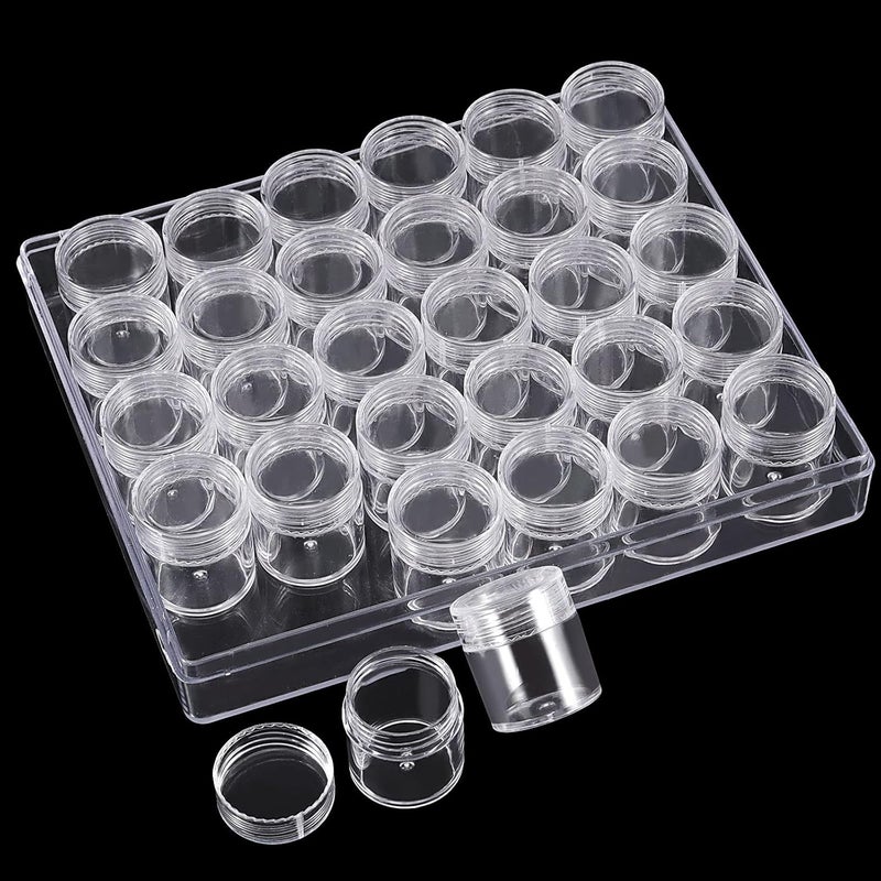 HOIGON 4 Pack 30 Grids Plastic Bead Storage Containers, Embroidery Diamond Storage Box with Lid, Diamond Painting Storage Containers for Jewelry DIY Rhinestones Sewing - Image 4
