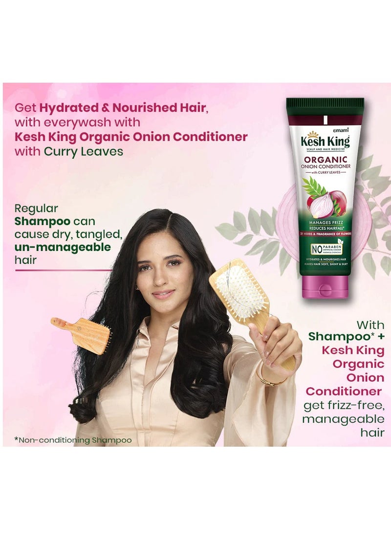 Kesh King Kesh King Organic Onion Conditioner with Curry Leaves for hydrated and nourished hair 200ml  - Image 3