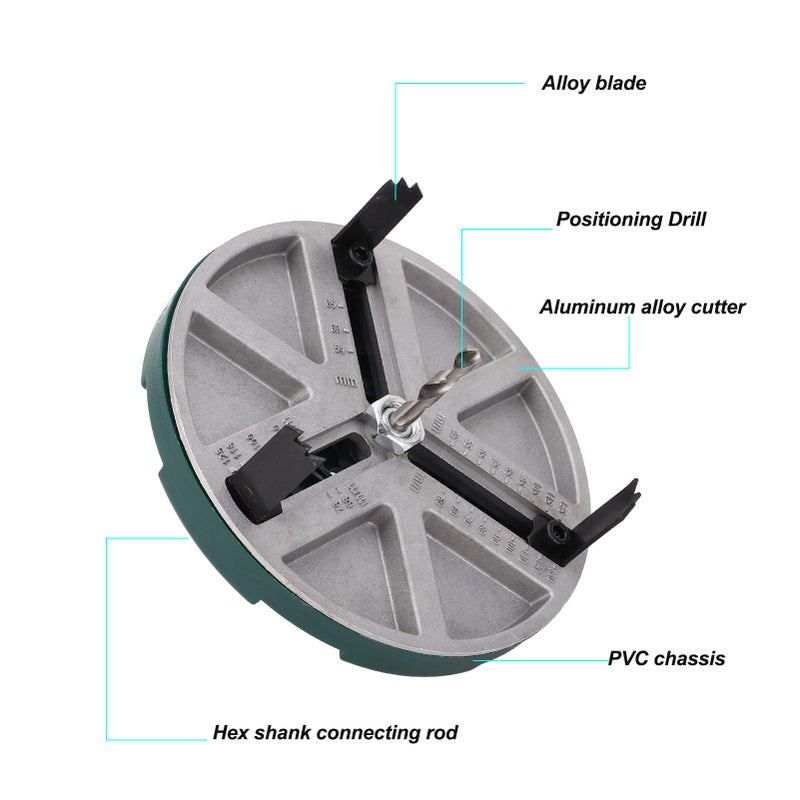 Adjustable Hole Saw Kit 45 130mm 3 Jaw Design For Woodworking And DIY Projects - Image 5