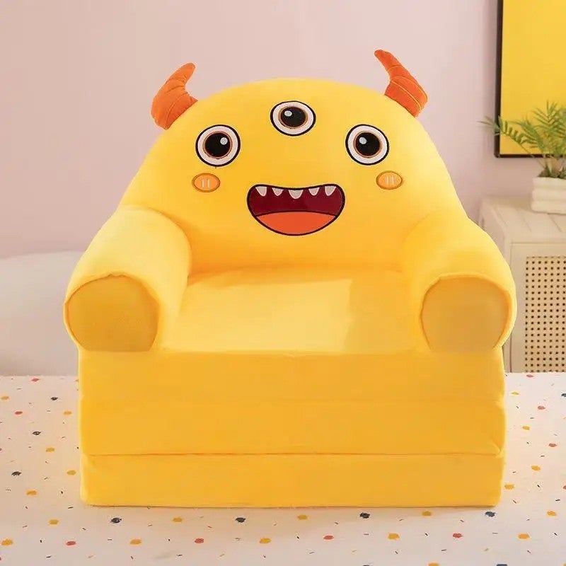 Y&D Plush Children's Double Folding Sofa Set – Cartoon Toy Furniture for Bedroom & Living Room - Image 5