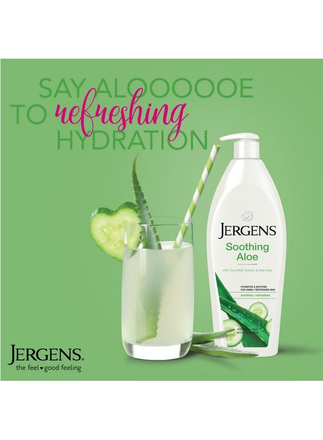 Jergens Ergens Soothing Aloe Refreshing Body Lotion Aloe Vera Body And Hand Moisturizer 21 Fl Oz Illuminating Hydralucence Blend With Cucumber Extract Dermatologist Tested  - Image 5