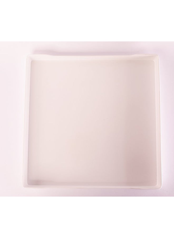 Bright Designs - Melamine Matt Square Tray 
Set of 1 (L 38cm W 38cm) White - Image 1