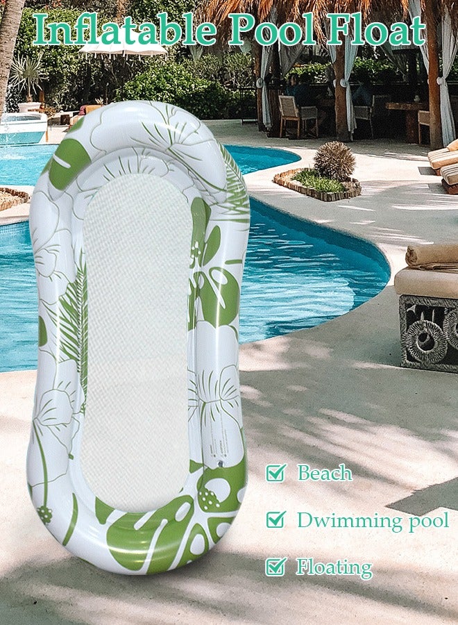 DUNISO Inflatable Pool Float Lounger Raft for Adults and Kids, 160*90CM Floating Mat Inflatable Contour Lounger with Headrest Ultra-Comfort Cooling Pool Raft Floaty Toys  - Image 3