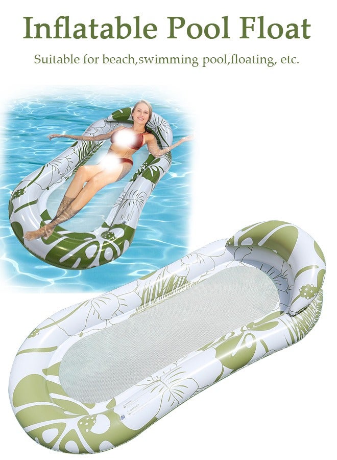 DUNISO Inflatable Pool Float Lounger Raft for Adults and Kids, 160*90CM Floating Mat Inflatable Contour Lounger with Headrest Ultra-Comfort Cooling Pool Raft Floaty Toys  - Image 4