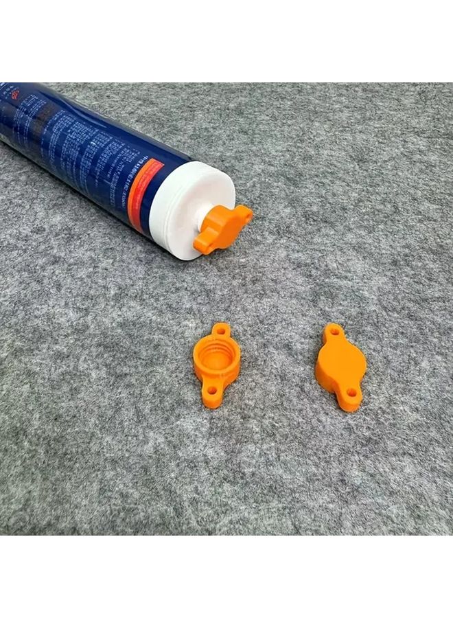 2 Pack Orange Heavy Duty Silicone Gun Kit With Cap Nozzle Lock System - Image 4
