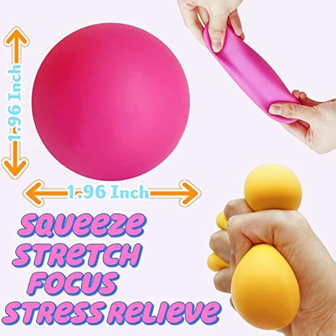 ZTATU Squishy Stress Balls for Kids (4 Pack) Sensory Squeeze Ball Fidget Toys, Color Changing Dough Balls, Stress Relief Squish Balls, Colorful Stretch Ball Sensory Toys for Autism, Autistic Children - Image 3