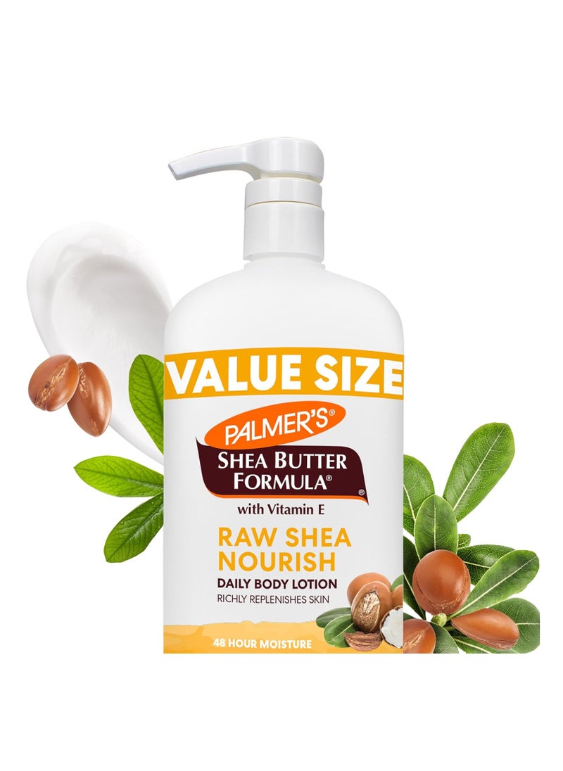 PALMER'S - Palmer's Shea Formula Raw Shea Body Lotion for Dry Skin, Hand & Body Moisturizer, Value Size Pump Bottle, 33.8 Ounces (Pack of 1) - Image 1