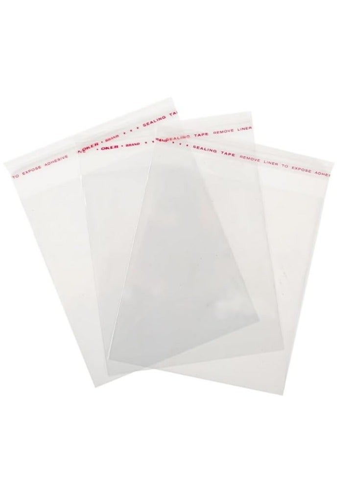 Terabyte 9 x 13 inches Clear Resealable Poly Mailers Bag, [100 Piece] Self-Sealing Plastic Cellophane Cello Bags for Packaging, Clothing, Pants, A4 Documents, Photos - Image 1
