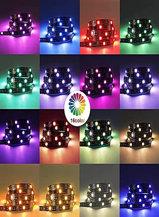 Desidiya شريط إضاءة LED مرن متعدد الألوان من Desidiya® USB 5V 5050 RGB، طقم إضاءة خلفية للتلفزيون مع وحدة تحكم صغيرة للتلفزيون والكمبيوتر المحمول (1 متر لأجهزة التلفزيون حتى 28 بوصة). - Image 4
