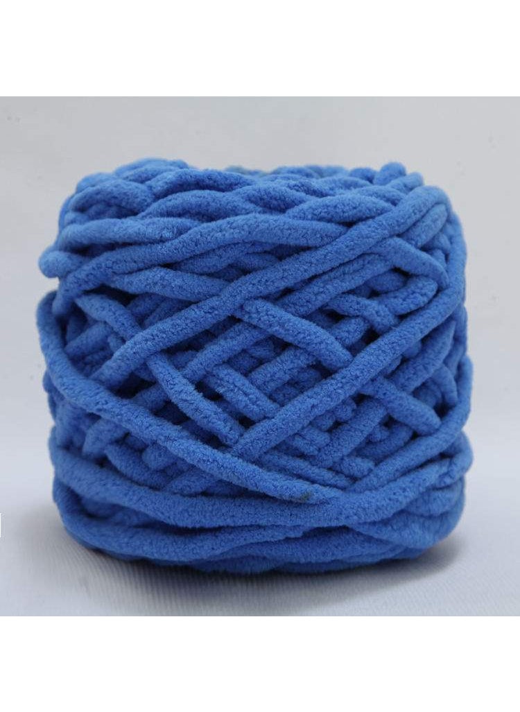 Generic - Ice Cream Striped Soft Thick Yarn Handmade Diy Knitted Scarf Yarn Ball Crochet Hook Slipper Self-knitted Ball 18 blue. - Image 1