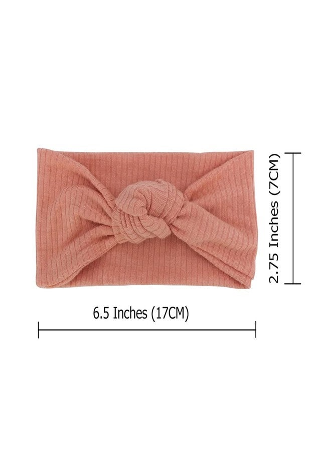Sugarmelon Baby Headbands Stretchy Hairbands Hair Bow Elastics for Baby Girls Newborn Toddlers Infant Kids (Knot Headband Mauve) - Image 5