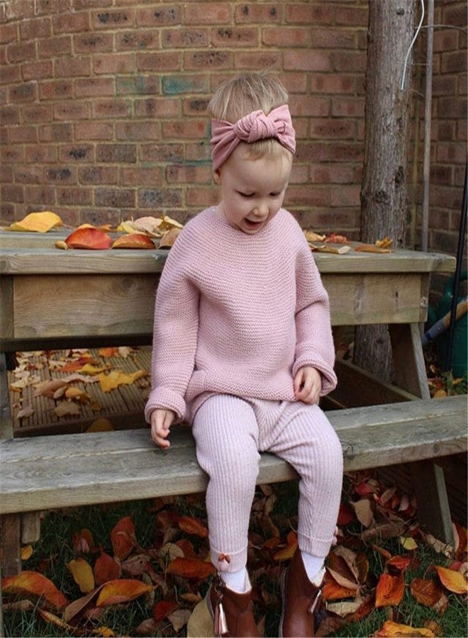 Sugarmelon Baby Headbands Stretchy Hairbands Hair Bow Elastics for Baby Girls Newborn Toddlers Infant Kids (Knot Headband Mauve) - Image 3