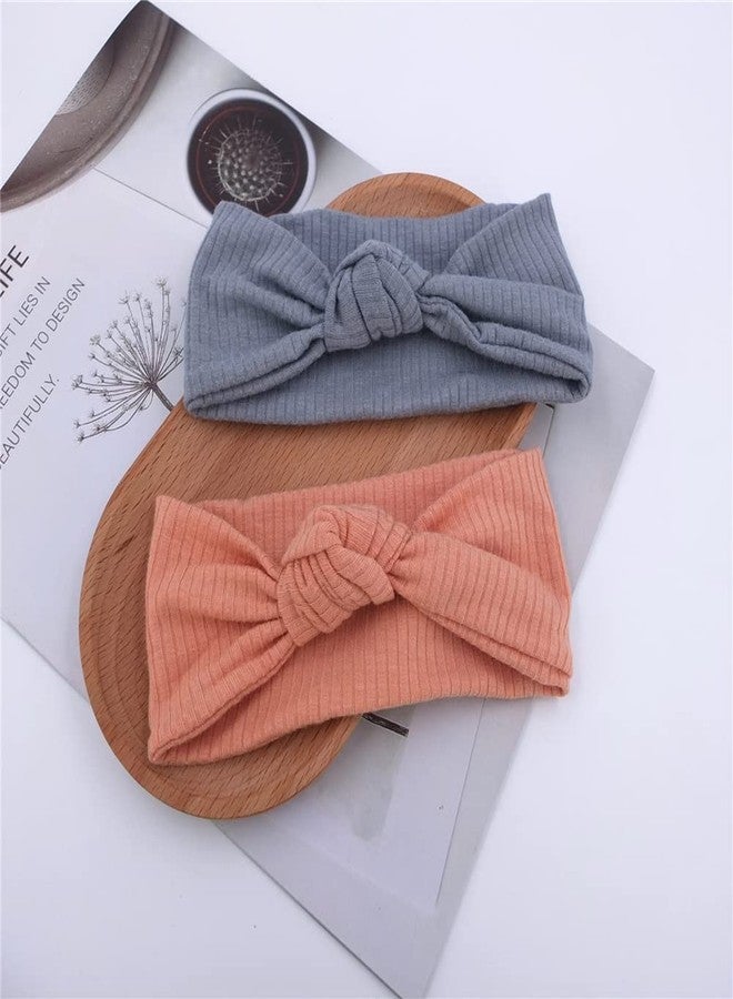 Sugarmelon Baby Headbands Stretchy Hairbands Hair Bow Elastics for Baby Girls Newborn Toddlers Infant Kids (Knot Headband Mauve) - Image 4