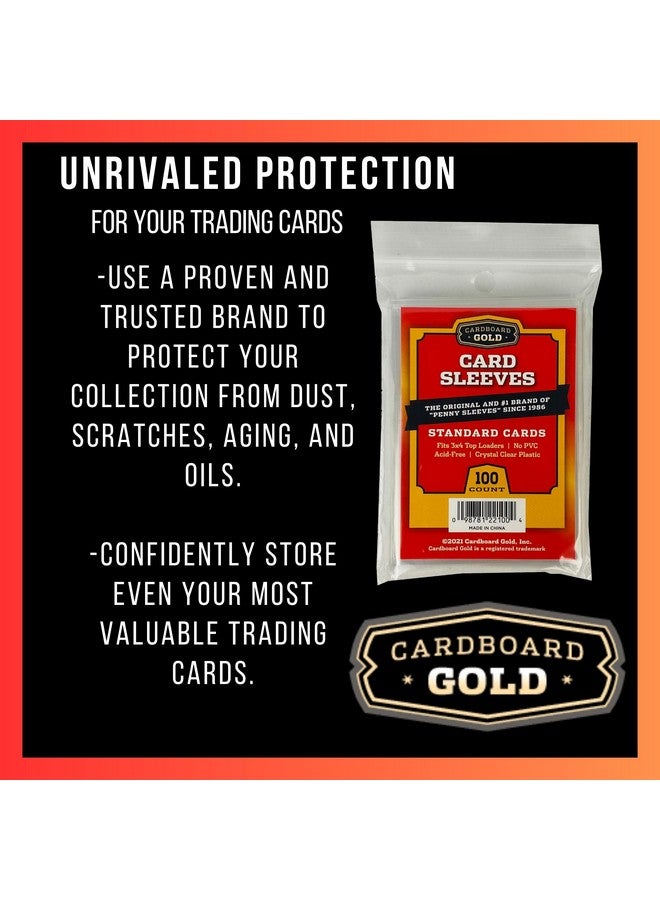 Cardboard Gold Penny Sleeves for Trading Cards - 1000 Count Card Protector Sleeves with Durable, Crystal-Clear Plastic for Baseball, Sports, Collector, Standard-Sized Cards 2-5/8” x 3-5/8” (67x94mm) - Image 4