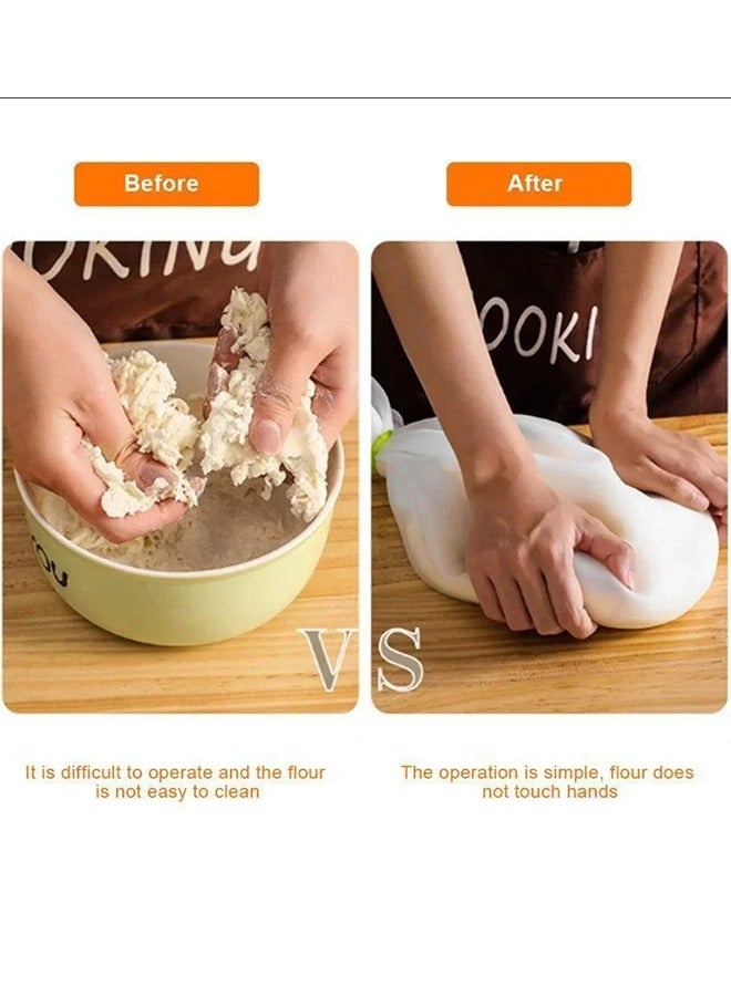 السيليكون عجنة العجين كيس الدرجة الغذائية مادة متعددة الاستخدامات خليط العجين للخبز المعجنات البيتزا والتورتيلا خلط الخبز كيس حفظ كيس أداة الطهي - Image 4