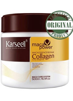 Karseell Collagen Hair Treatment Deep Repair Conditioning Argan Oil Collagen Hair Mask Essence for Dry Damaged Hair All Hair Types 500ml  - Image 1