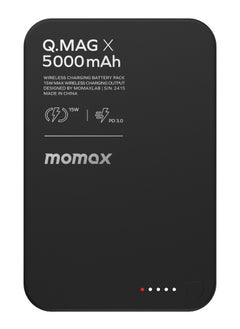 Momax Momax Q.Mag X 5000 mAh Magnetic Wireless Battery Pack USB-C Up to 15W PD output - Black  - Image 2