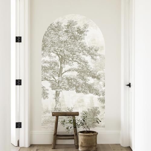 Zeeko Vintage Forest Arch Wall Decal 31x59 Peel and Stick Canvas Waterproof SelfAdhesive Removable Tree Mural for Nursery Wall Decor - Image 1