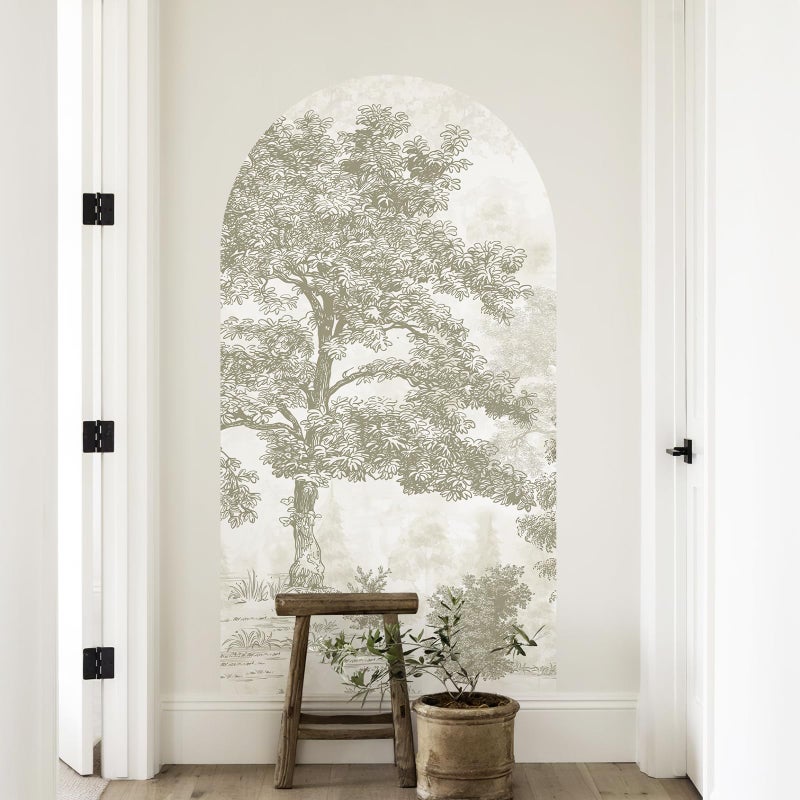Zeeko Vintage Forest Arch Wall Decal 31x59 Peel and Stick Canvas Waterproof SelfAdhesive Removable Tree Mural for Nursery Wall Decor - Image 2