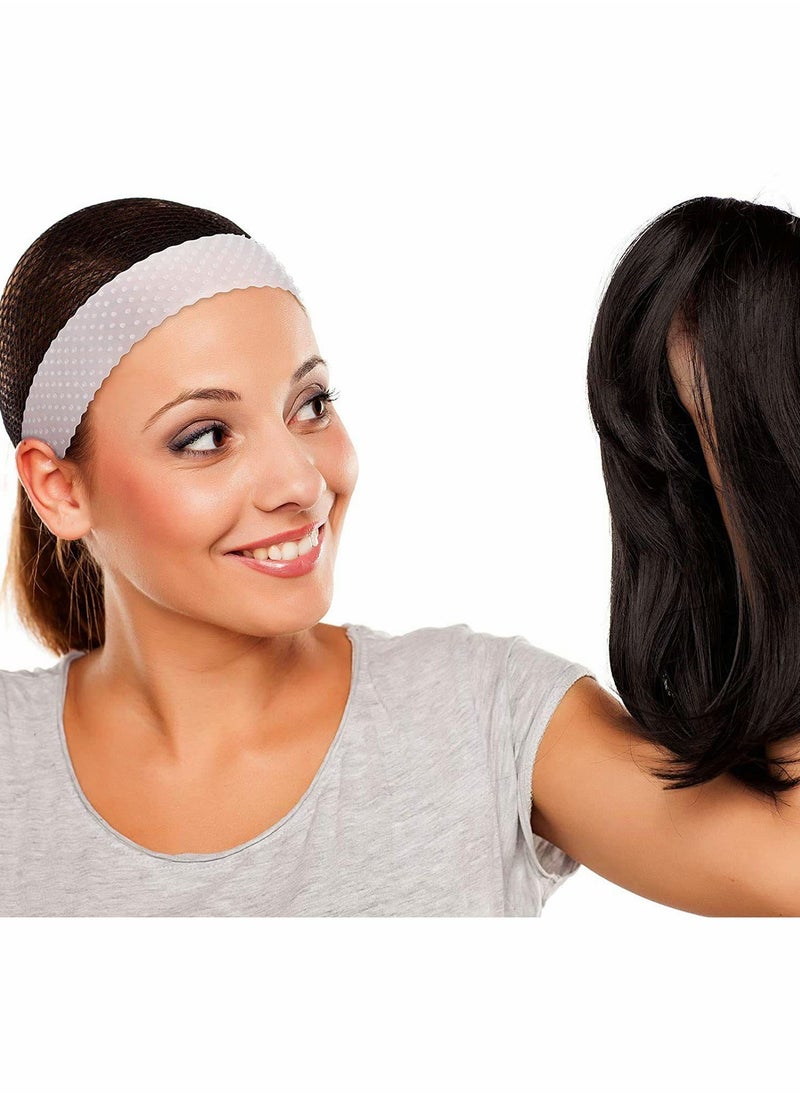 Generic - Wig Band, Silicone Grip, Adjustable Silicone Wig Headband Fix Non-Slip Wig Band, Seamless Wig Band Wig Grip Band Strong Holder Men Women Sports Yoga, Color (White) - Image 1
