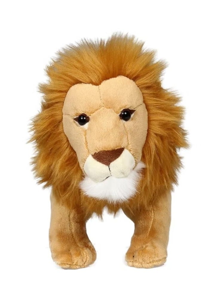 Ice King Bear Lion Stuffed Animal, Lifelike Plush Toy, 12 Inches Length - Image 2