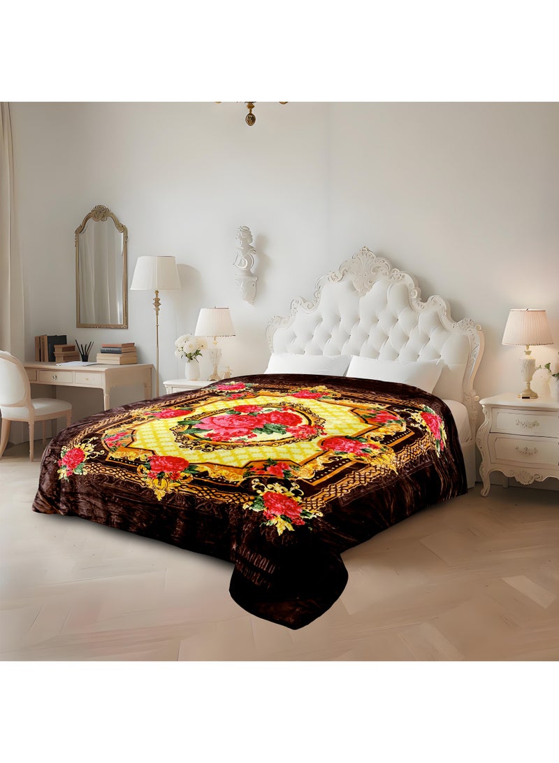 بطانية راشيل مزدوجة الطبقات 200×240 سم، ناعمة للغاية، دافئة وخفيفة الوزن - مضادة للحساسية، مناسبة لجميع المواسم للاستخدام المنزلي والفندقي