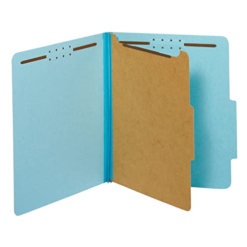 Pendaflex Classification Folders, Standard, 1 Divider, Embedded Fasteners, 2/5 Cut Tab, Blue, Letter, 10/BX (23730P), Specialty - Image 5