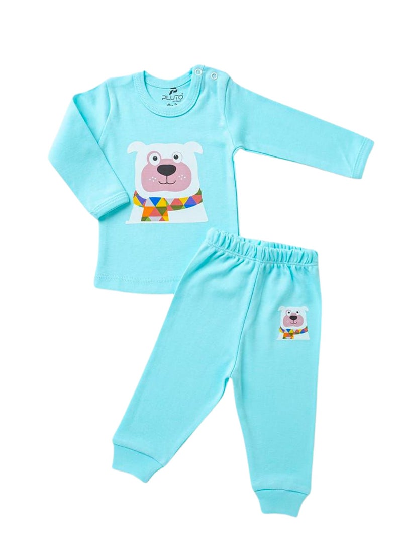 Pluto Baby Cotton Long Sleeve Top and Trousers Pyjama Set - Image 3