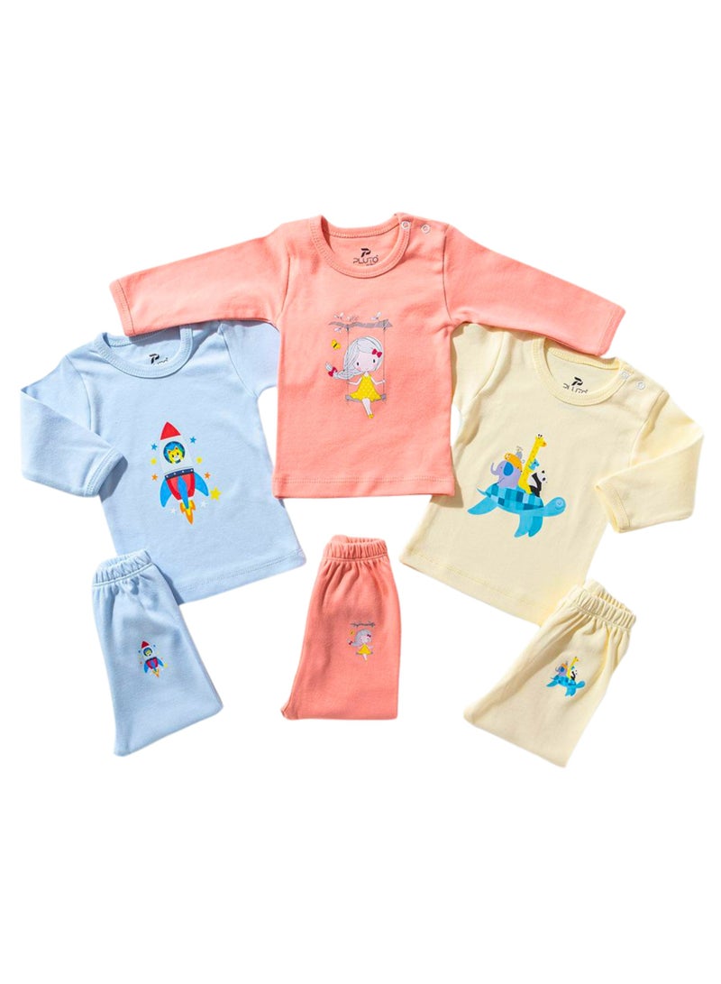 Pluto Baby Cotton Long Sleeve Top and Trousers Pyjama Set - Image 4
