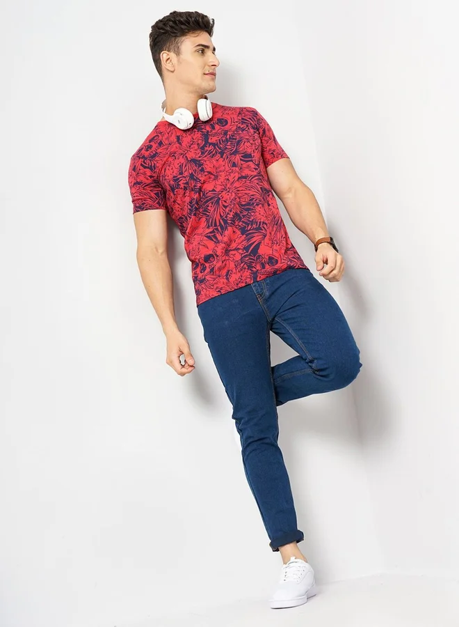 The Indian Garage Co The Indian Garage Co Men Navy Blue Mid Rise Slim Fit Solid Jeans